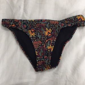 Black tribal print bikini bottoms